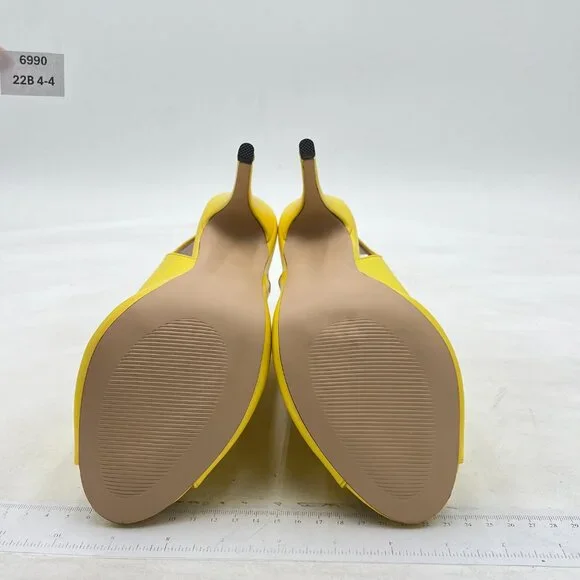 YDN Yellow Chic Slingback Peep Toe High Heel Sandals Ankle Boots Cutout Shoe - Picture 7 of 8